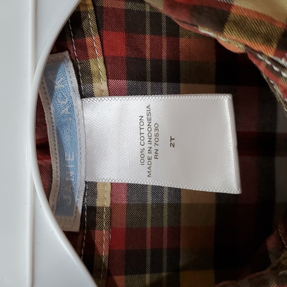 Janie and Jack plaid button down top - Picture 5 of 10